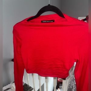 Naked wardrobe red skirt set